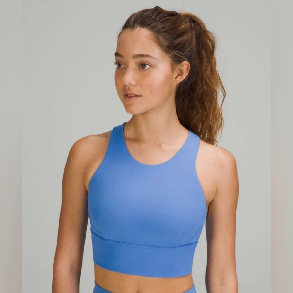 Lululemon Women's Running Tank Top Size 12 Blue Swiftly‎ Tech Cropped Sleeveless